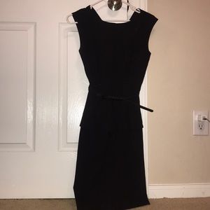 Antonio melani black sleeveless dress with belt